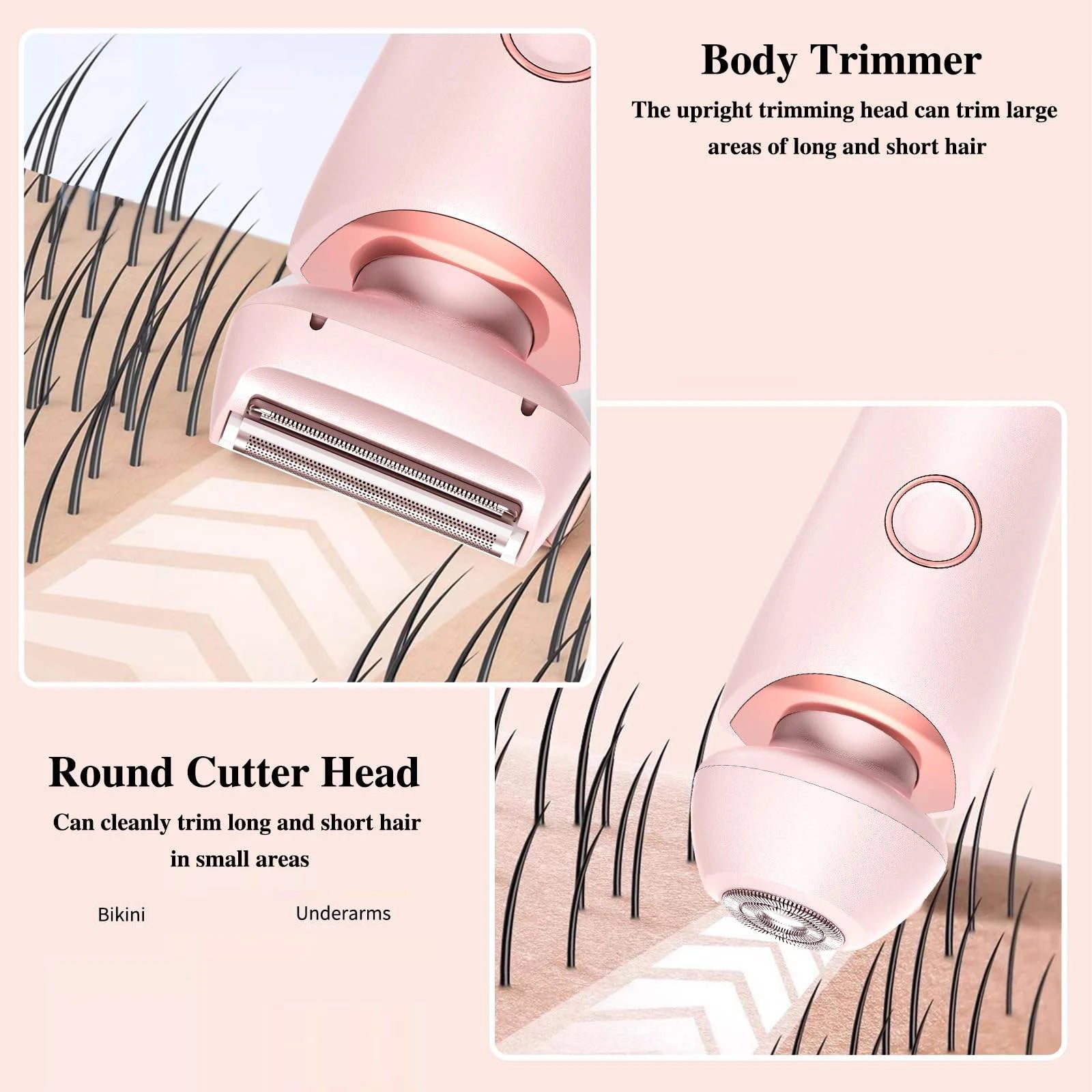 Lady Hair Removal Device Bikini Trimmer Electric Hair Shaver Epilator for Whole-Body Legs,Underarm,Arms Hair Remover