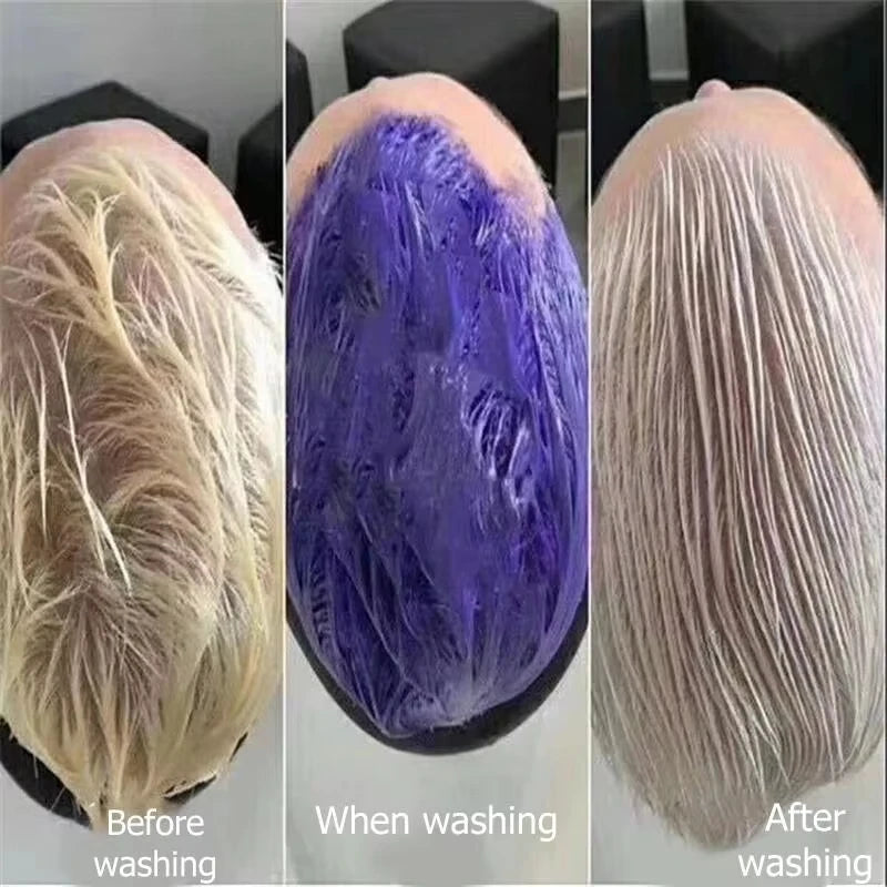 Magic Lock Color Hair Mask Blonde Bleaching Yellow Remove Linen Gray Silver Effect Anti Brass Tones Hair Shampoo Care