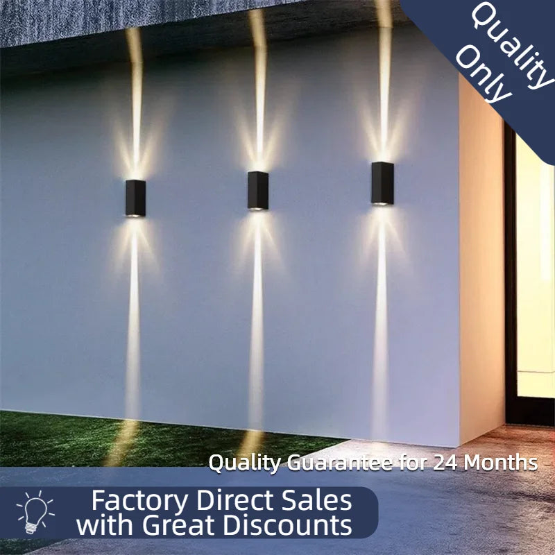 LED Indoor Outdoor Wall Lamps Villa Courtyard Pillar Spotlight Stair Lighting Boundary Home Illumination