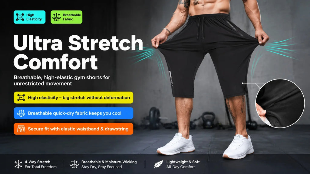 Breathable Plus Size Men's Casual Jogger Pants for Men Tracksuit Trousers Quick Dry Straight Elastic Waist Korean Classic Sport