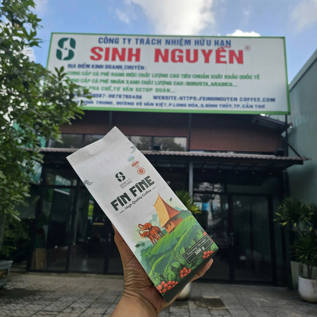 Sinh Nguyen FIN FINE Premium Robusta High Quality Coffee Beans Vietnam Medium Roast Sweet Taste Bulk Wholesale OEM Supply Bag 12