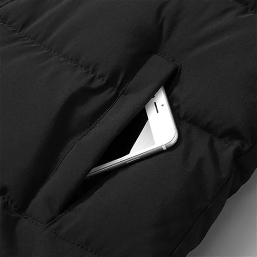 Black Men Cotton Padded Vest Fashion Detachable Hooded Sleeveless Jackets Winter Warm Men's Clothes Male Thick Coat Big Size 5XL
