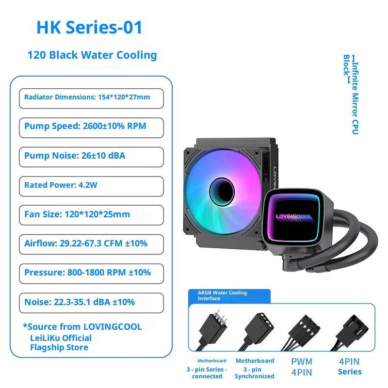 Fmouse Lovingcool Aio Cpu Water Cooler 240mm 360mm Argb Prism Digital Display Temperature Control Aura Sync For Pc Gaming Case