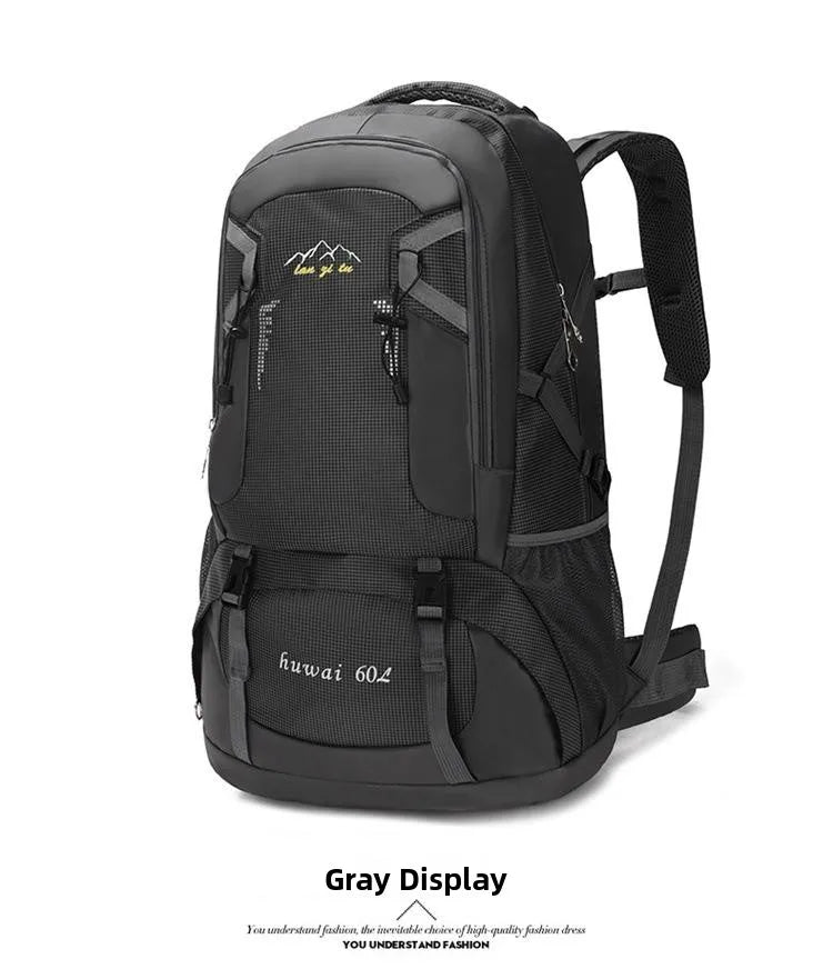 Outdoor Travel Backpack 60L Large Capacity Men's Women's Climbing Bag Luggage Multifunctional Bookbag Lightweight Waterproof