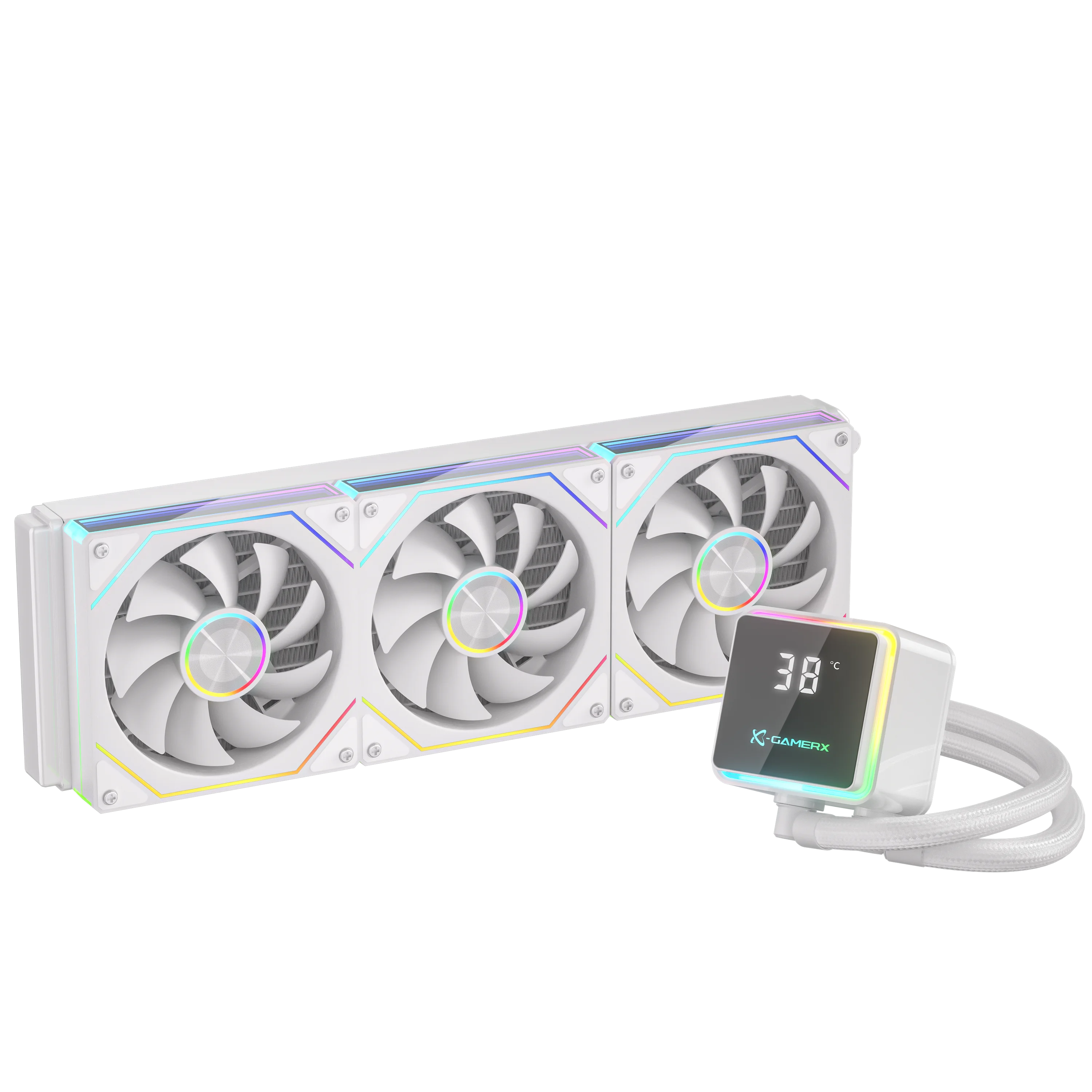 X-GAMERX M240 M360 Liquid Cooling ARGB Dynamic Light Synchronization Thermal Display Integrated Water Cooling Radiator