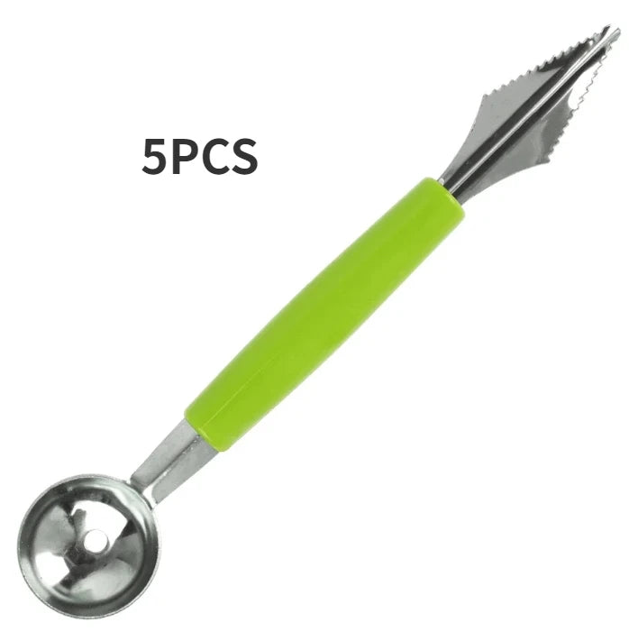 4 in 1 Melon Cutter Scoop Fruit Carving Knife Fruit Cutter Dig Pulp Separator Kitchen Gadgets Acces