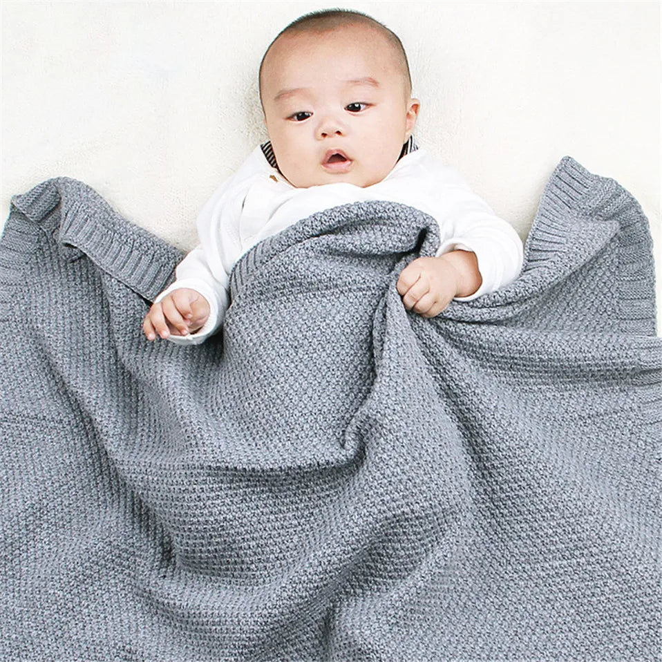 Baby Blankets Knitted Newborn Swaddle Wrap Blanket Cartoon Rabbit Toddler Photograph Props Multifunction Children Covers