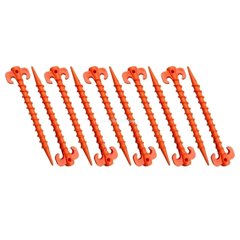 10Pcs Camping Tent Stakes Tent Heavy Duty Tent Nails Plastic Screw Tent Pegs for Fixing Camping Tent Rain Tarps Outdoors