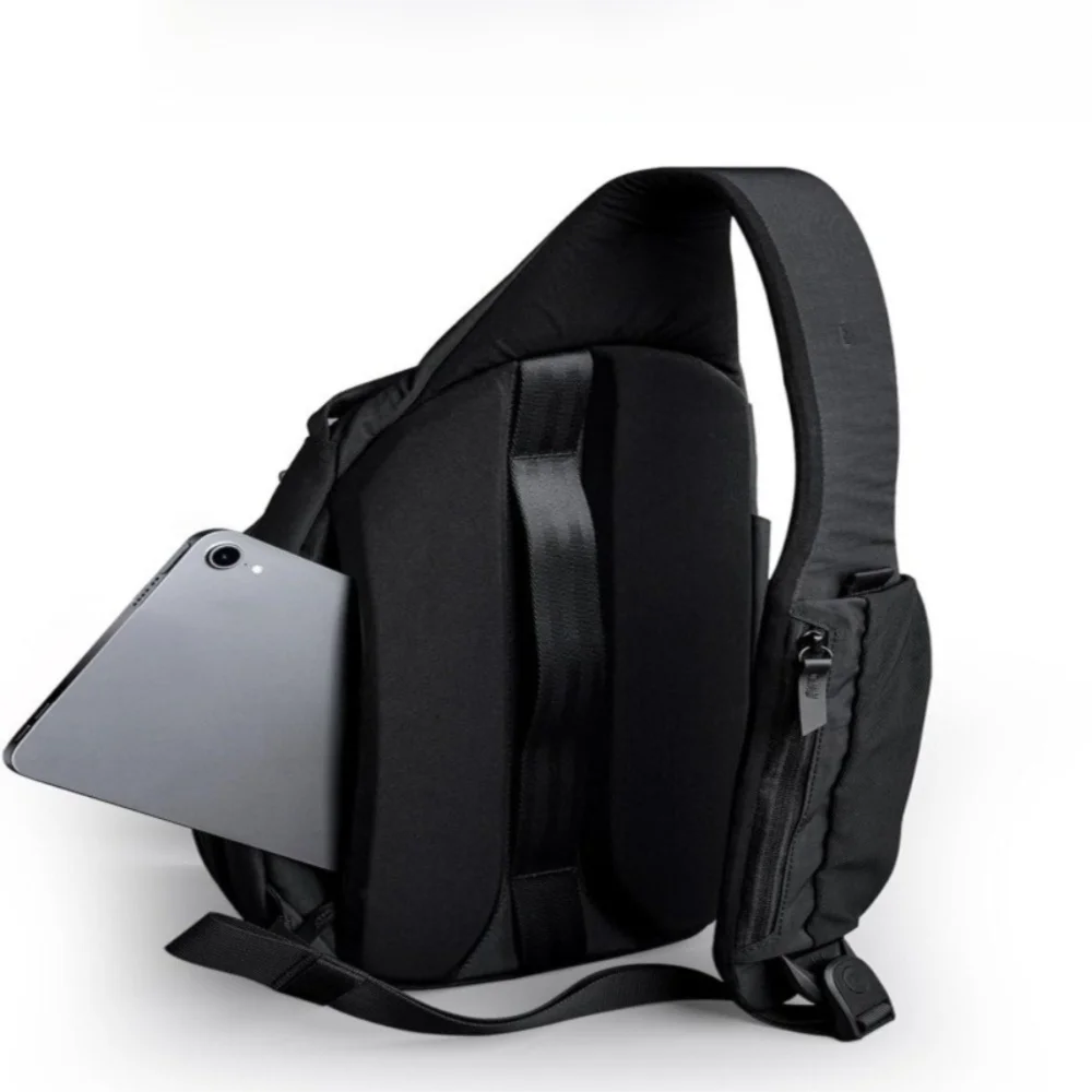 High Quality Simple Crossbody Bag Casual Solid Color Sling Backpack with Water Bottle Pocket Chest Bag Outdoor Sport