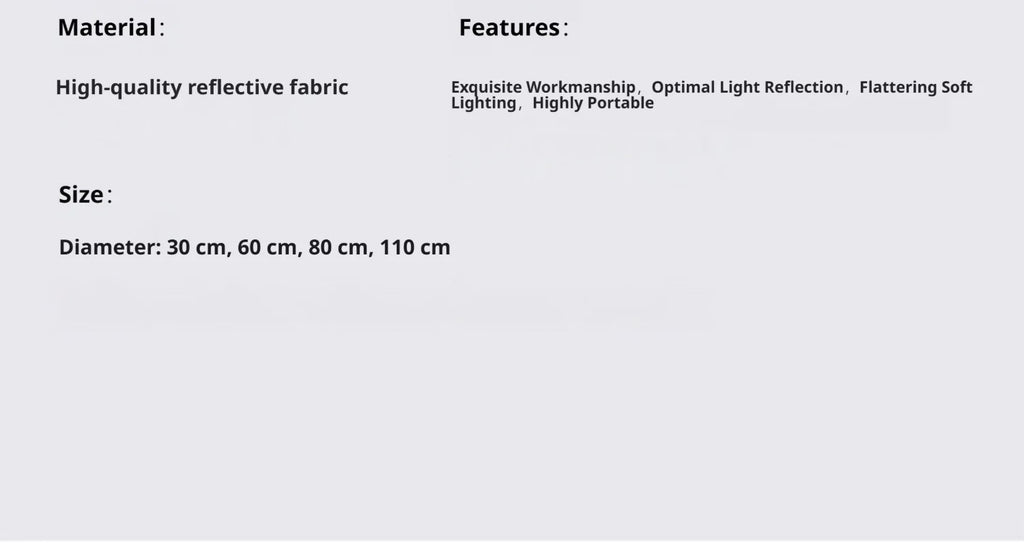 2-in-1 Dual Sided Gold Silver Reflector Portable Foldable Light Panel for Portrait Live Streaming Studio Outdoor Photography