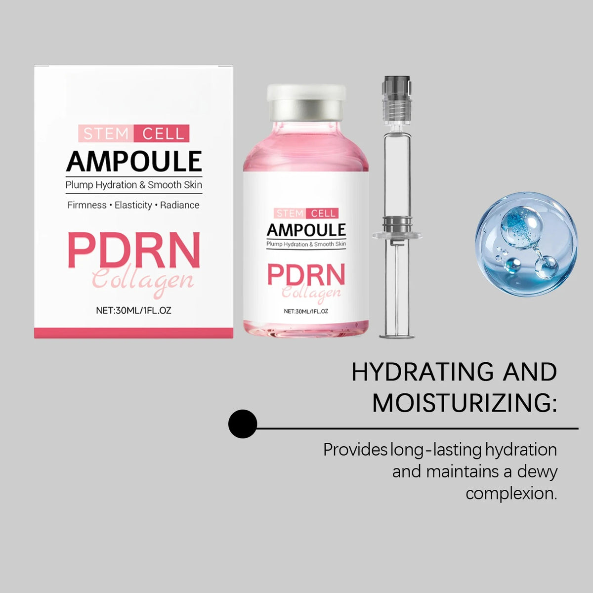 Moisturizing Hydrating Ampoule Essence Gentle hydration,moisturizing,anti-aging care for dry facial skin Daily skin care essence