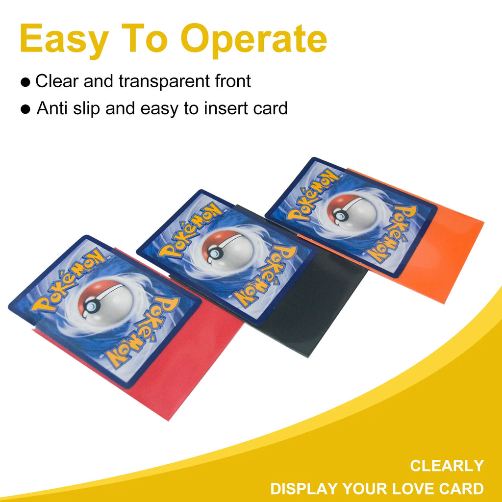 100pcs Trading Card Sleeves Soft Clear Perfect for Double-sleeving and Compatible with Pokemon Mtg Cards Sport Cards