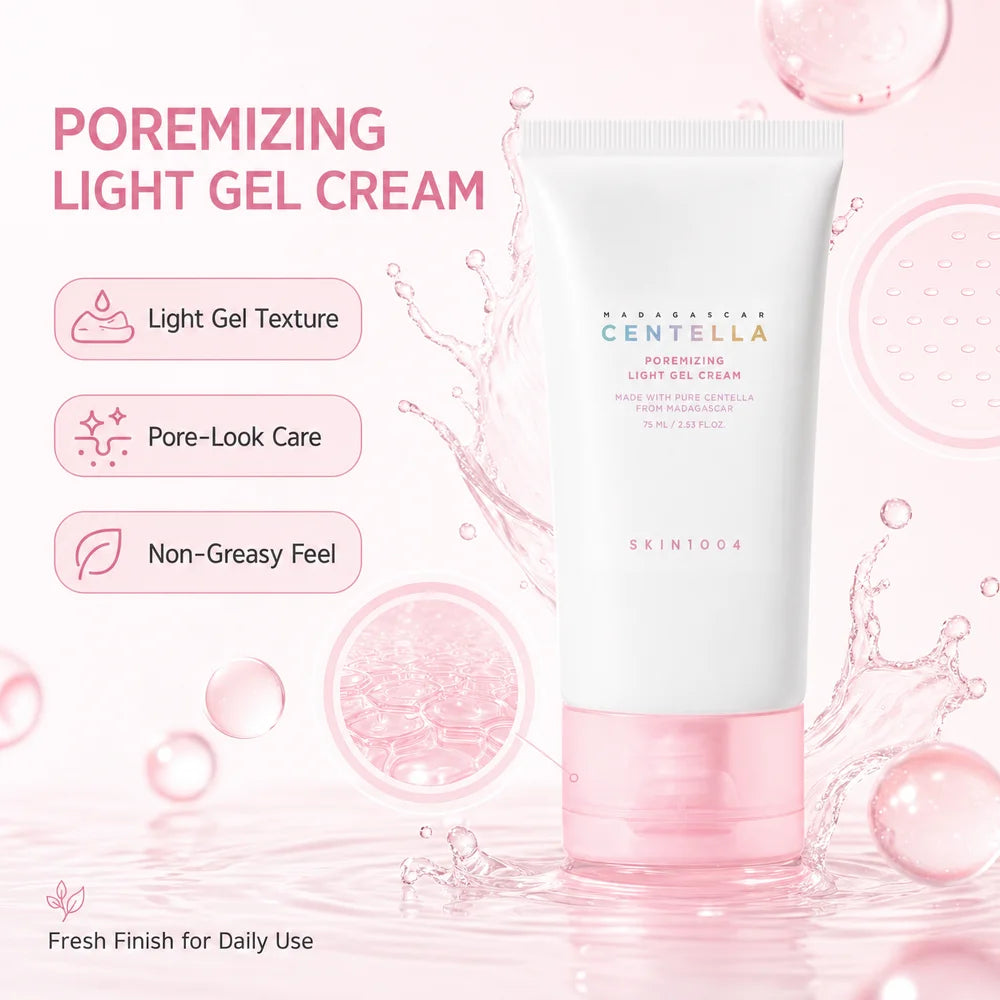 Korean Skincare Centella Face Cream Series,Tea-Trica Soothing,Tone Brightening,Hyaluronic Acid Poremizing Light Gel Cream 75ml
