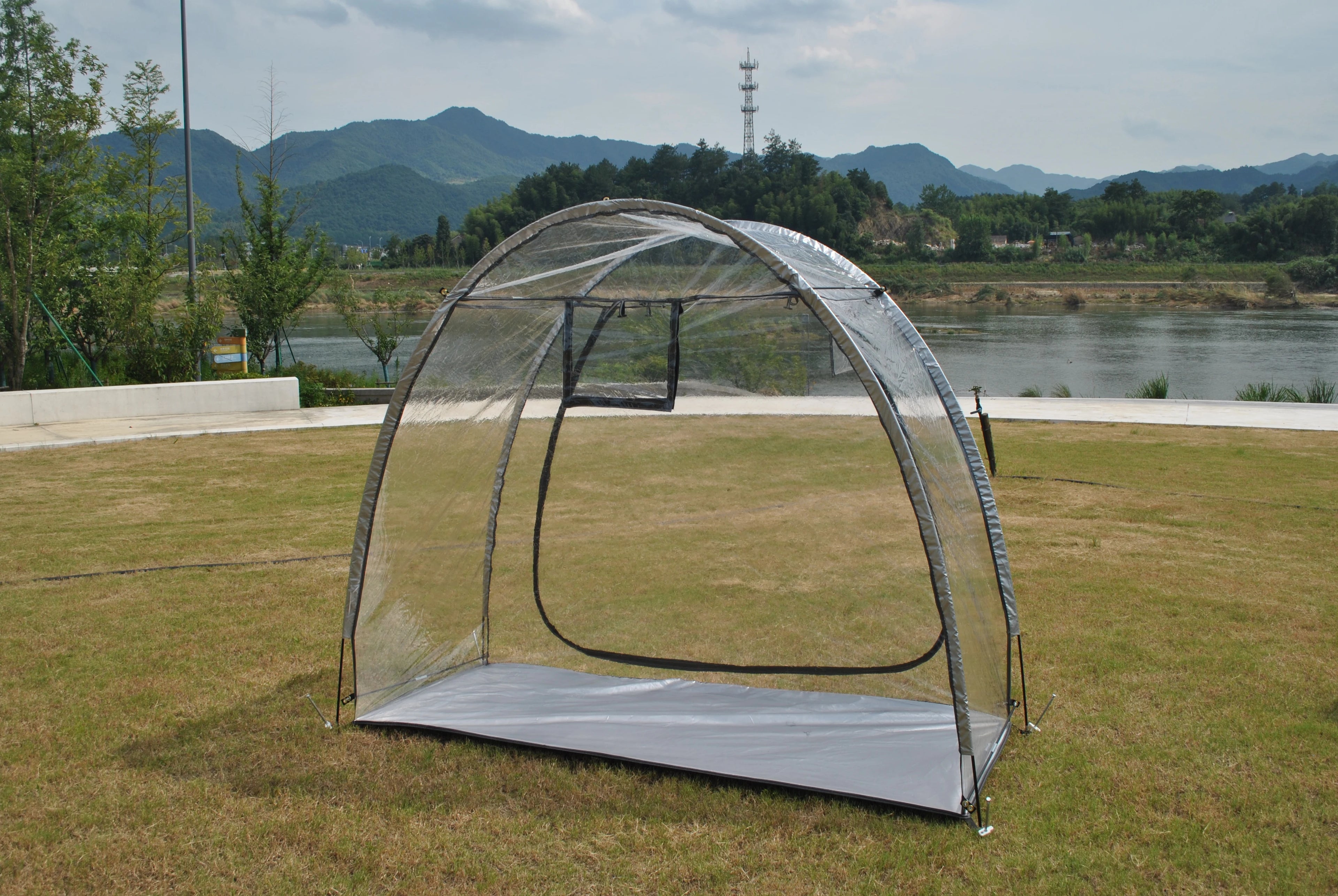 Weather Resistant Outdoor Clear Tent for Bike Trip Camping Picnic Winter Sports Transparent Fishing Shelter Garden 4 Season