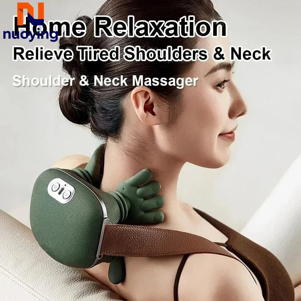 Portable Neck Shoulder Back Kneading Massage Shawl Wireless Body Relaxation Massager for Home Office Car Travel Use