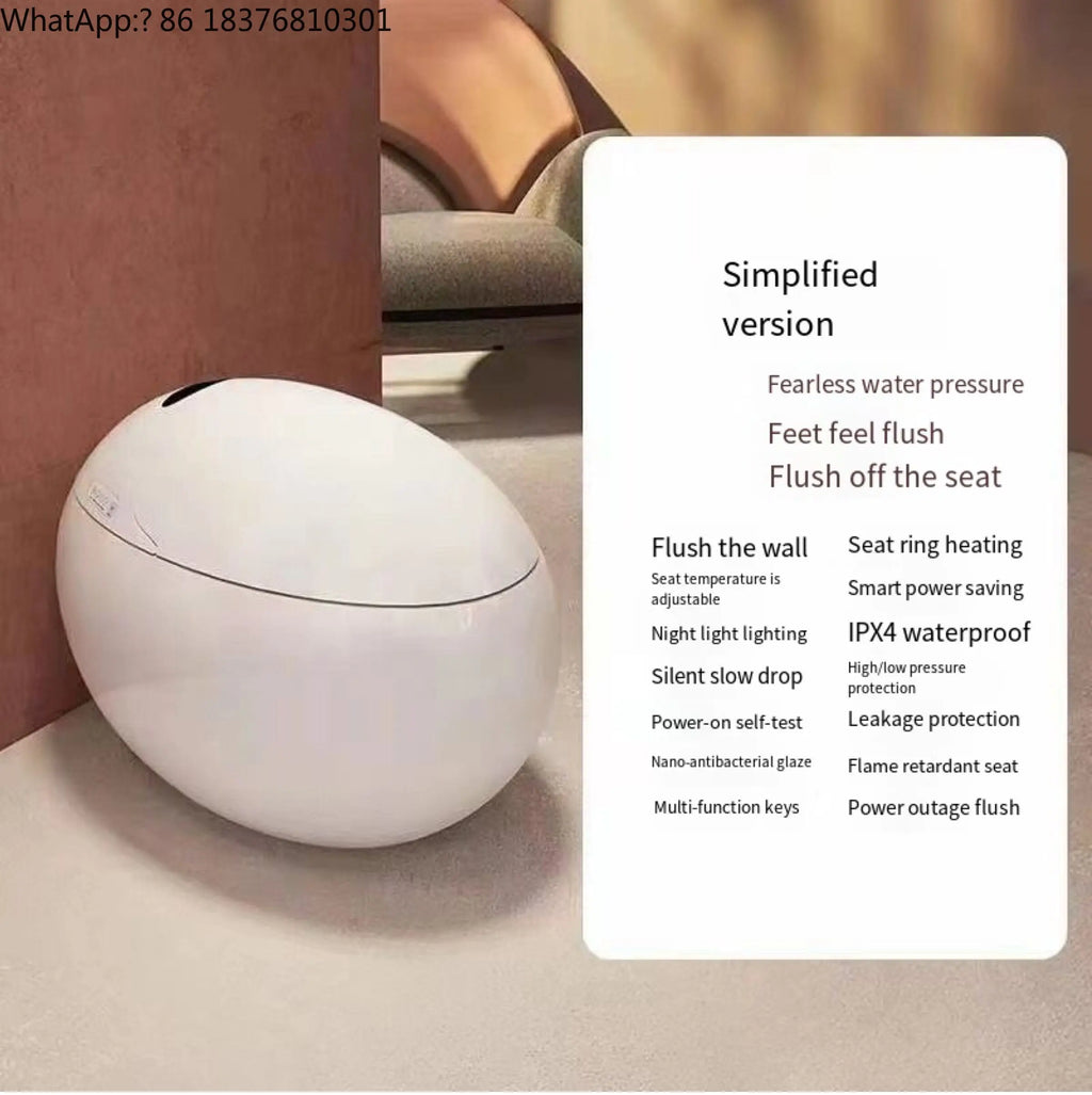 2023  New Modern Egg Shape Toilet Sanitary Ware Bathroom Ceramic Luxury Electric Intelligent Wc Smart Toilet Automatic