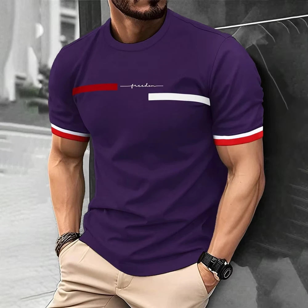 Casual Men's T-Shirts Spring Clothing Ombre Shirts Oversized Short Sleeve Tops Boys Tees Oversized Vintage T-Shirts For Mens