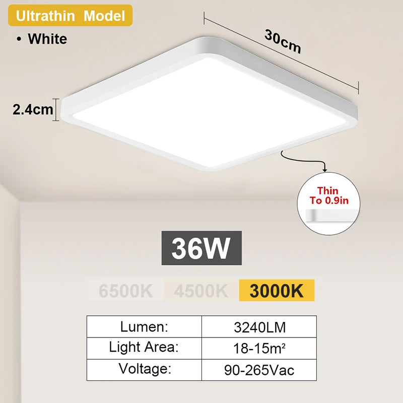 Modern LED Ceiling Light Ultrathin Decorative Light Bedroom Dining Room Living Room Indoor Home Light Waterproof Dustproof