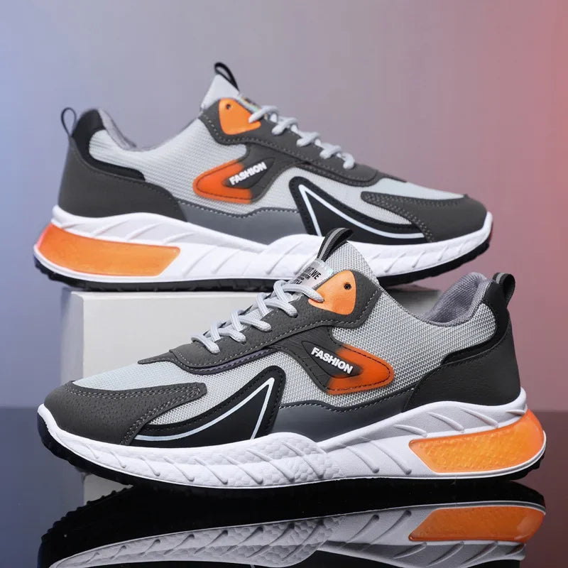 Men's Sneakers Fashion Breathable Vulcanized Shoes Casual Sports Shoes Men Trendy Lace-up Sneakers Zapatillas Hombre 2024