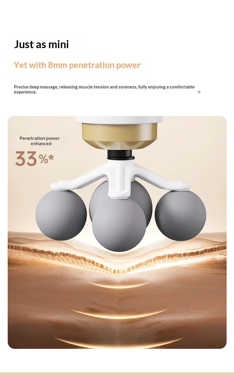 11‑IN‑1 Electric Body Massager 99 Level Powerful Relaxation Gun High‑Frequency Vibration Body Care Device Arms Leg Tissue Massag