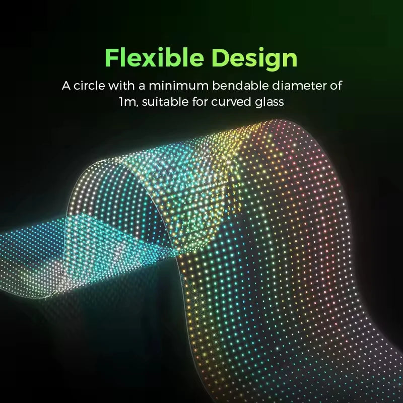 P6 P8 P10 Flexible LED Film LED Display Screen Adhesive LED Transparent Glass Film LED Screen Transparent LED Screen Film