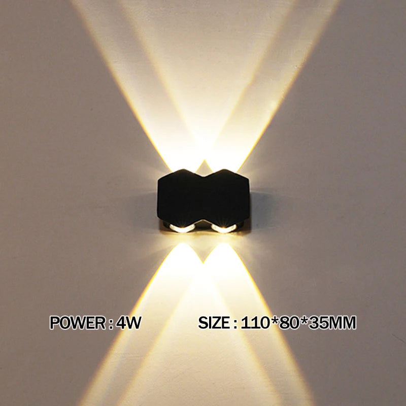 LED Wall Lamp Waterproof Outdoor Wall Light Porch/Garden/Bedroom Indoor Modern Nordic Sconce Luminaire 2 4 6W 8W 10W 12W 85-265V
