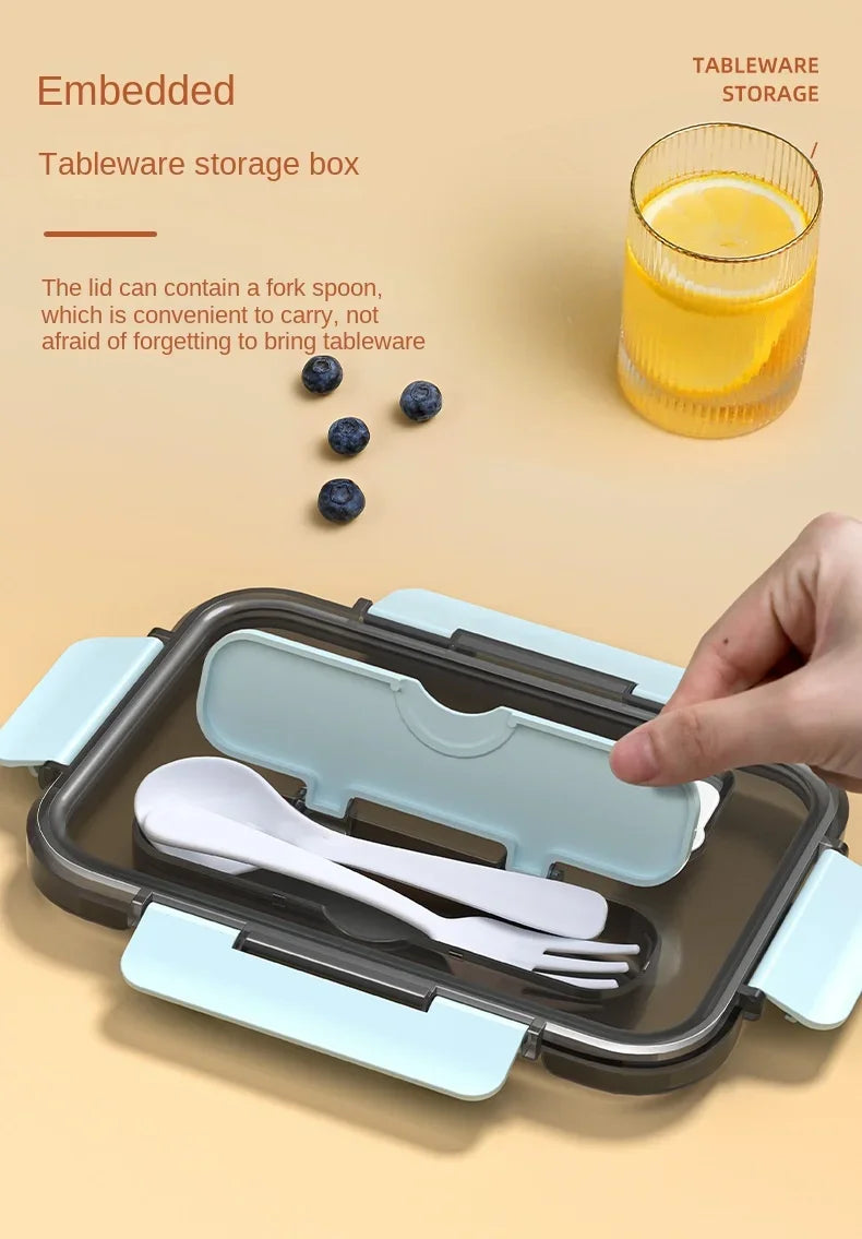Transparent Lunch Box for Kids Food Storage Container with Lids Leak-Proof Microwave Food Warmer Snacks Bento Box Japanese Style