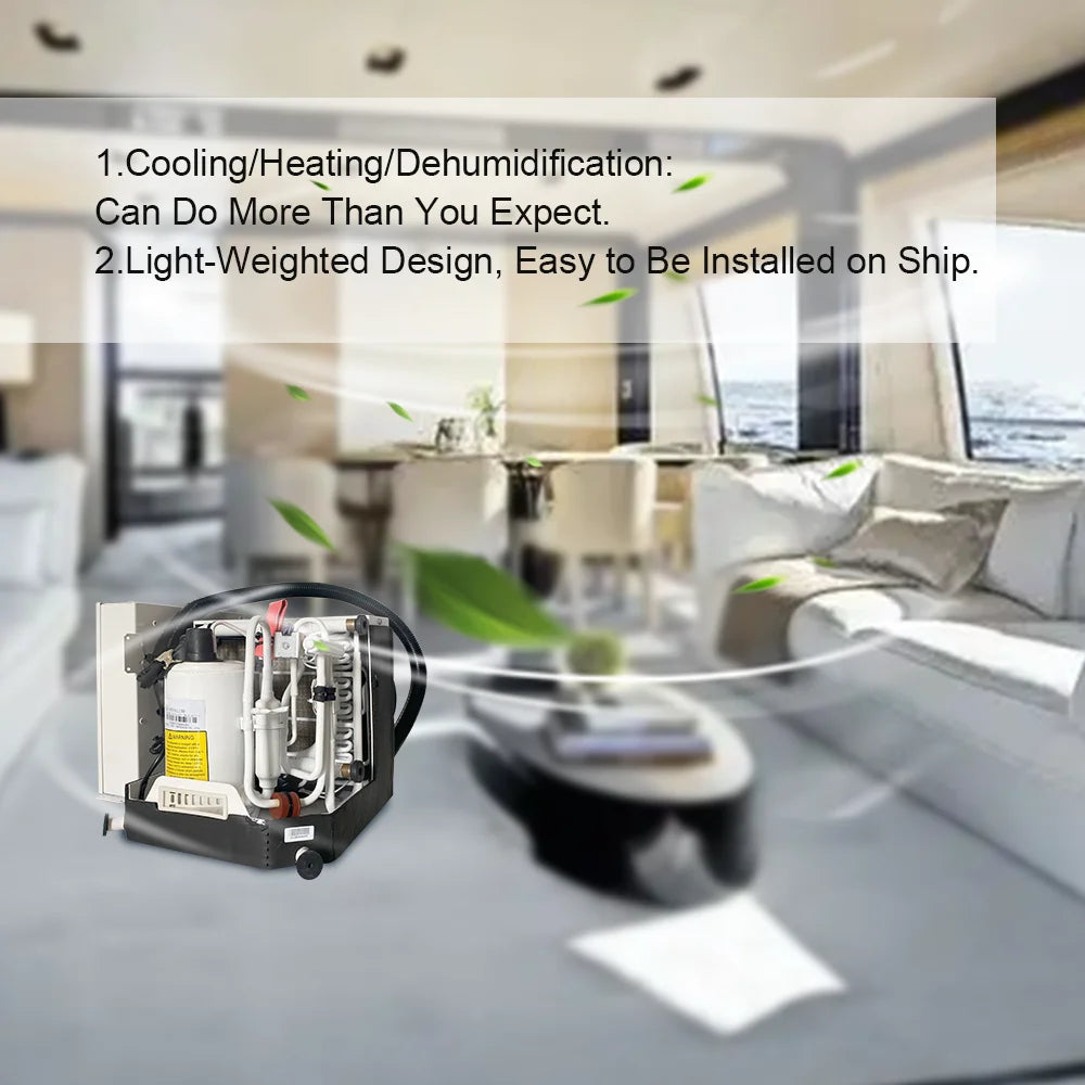 9000BTU Self-Contained AC Marine Air Conditioner Heating Cooling System For Boats