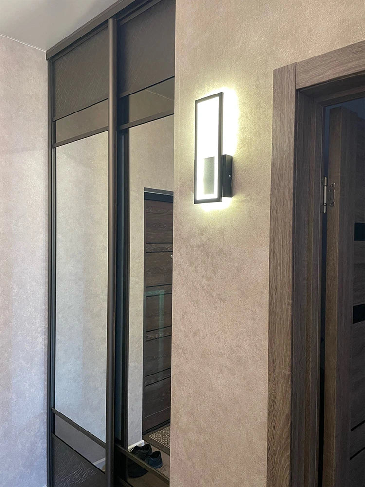 Modern Minimalist Wall Lamps Home Decor Living Room Bedroom Bedside 16w Ac96v-260v Led Sconce Black White Light Aisle Decoration