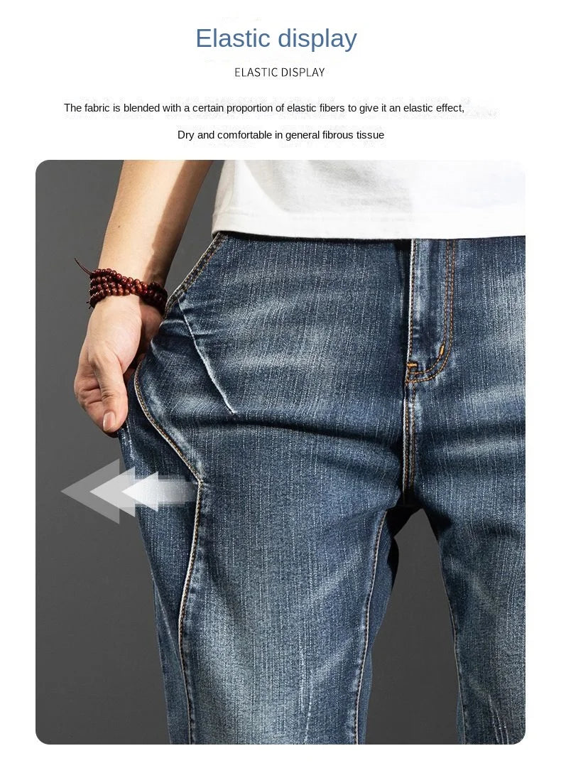 High Quality Summer Thin Denim Jeans Casual Full Length Pants Cargo Men's Clothing Jeans for Men Designer Streetwear Trousers