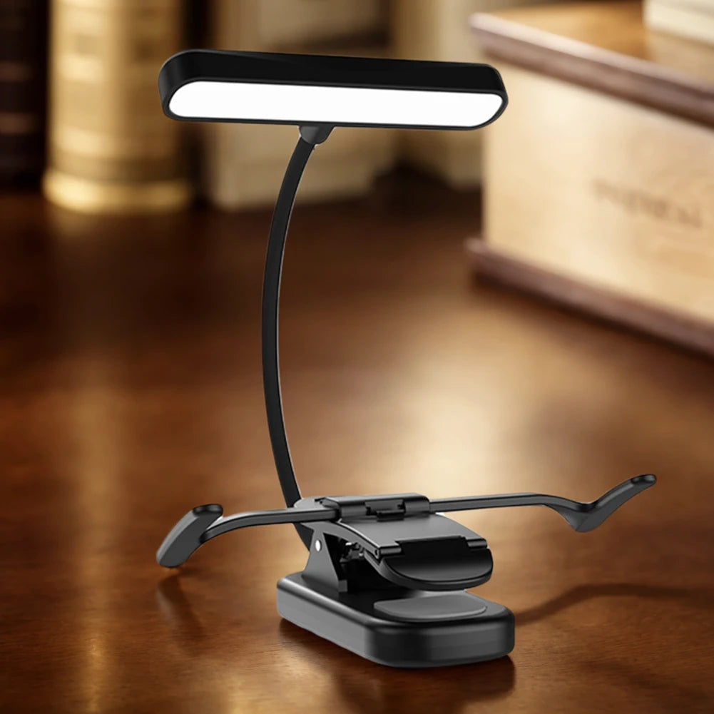 3 Color 14 LED Music Stand Light Adjustable Clip-on Piano Light USB Rechargeable Mini Desk Lamp Portable Reading Light Book Lamp