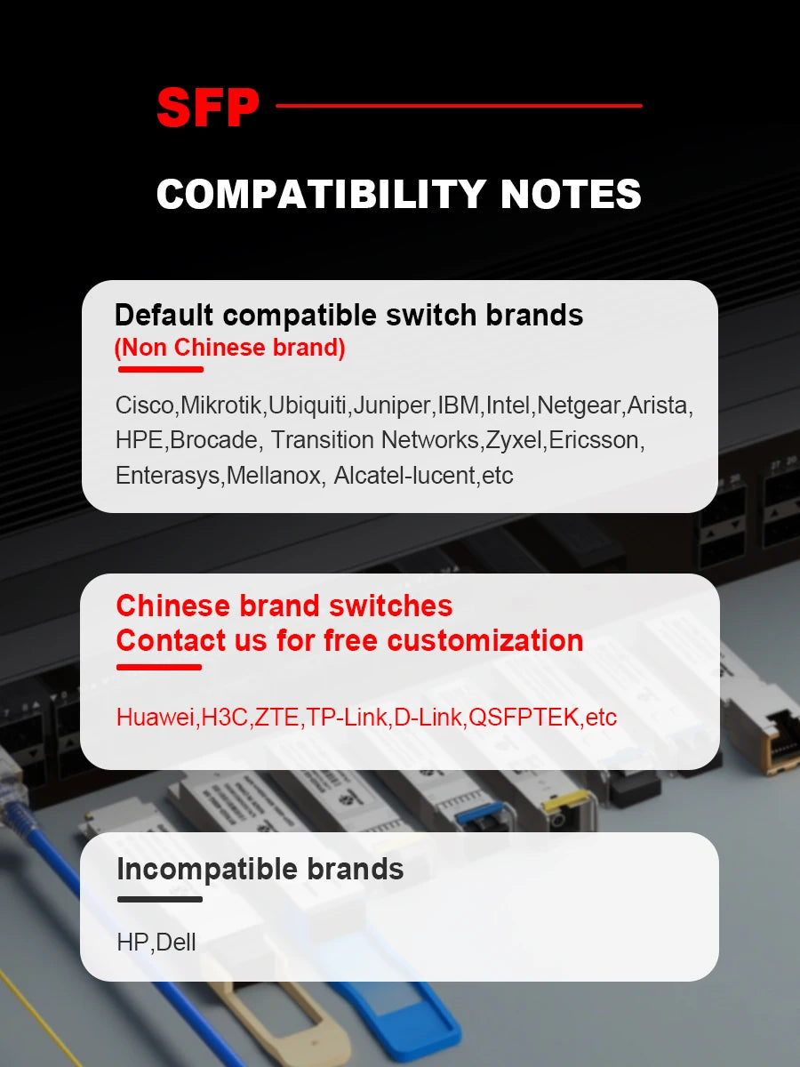 RJ45 SFP Module Adaptive Rate, For Cisco/Mikrotik/Juniper/Ubiquiti/Switch, Hot-Swappable of 1G/10GBASE-T Copper RJ45 SFP+ Module