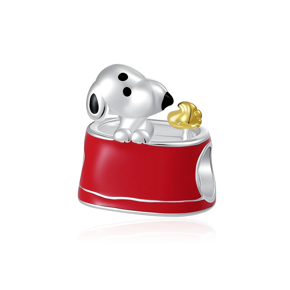 Cartoon 925Silver Balloon Dog, Red House, Watermelon Dog Male and Female Pendant,Fit Bracelet DIY Jewelry for Girls and Children