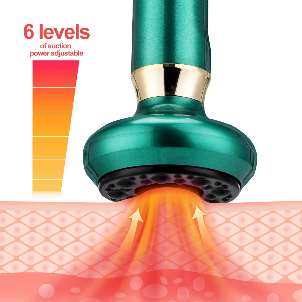 Rechargeable Magnetic Cupping Massager Handheld Cellulite Fat Suction Machine for Body Sculpting, Belly & Cellulite Massage