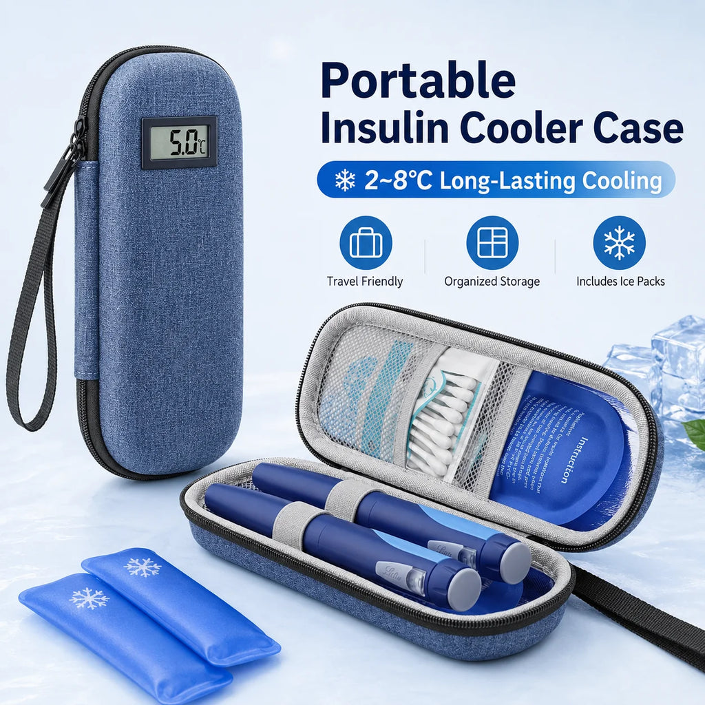 Portable Waterproof Diabetic Insulin Cooling Bag Carry-on Protector Pill Refrigerated Ice Pack Drug Freezer for Diabetes Medicla
