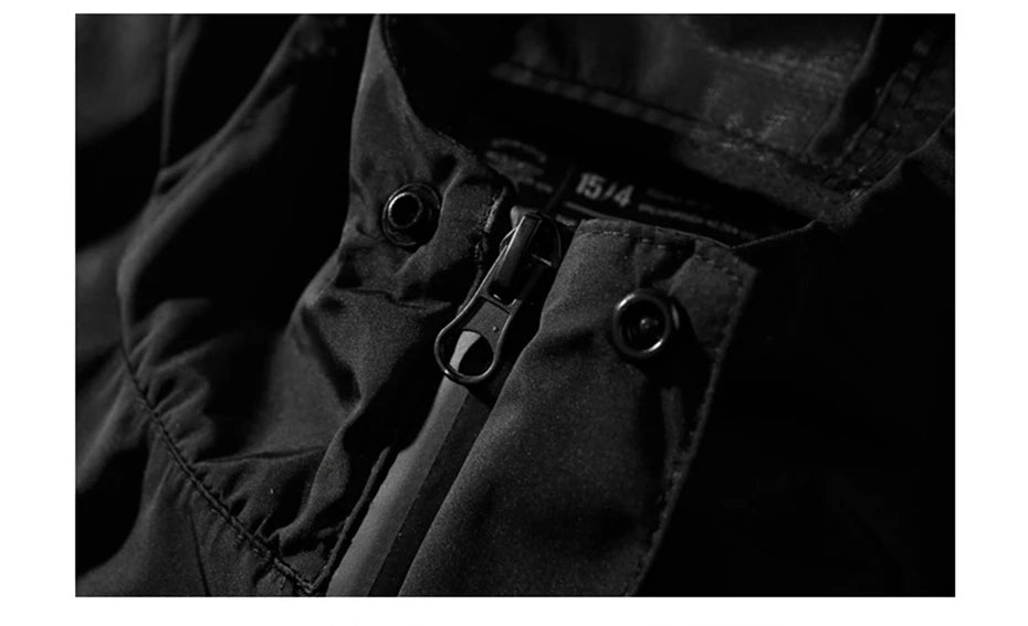 2022 Autumn Tactical Jackets Windbreaker Men Functional Techwear Mens Black Hip Hop Streetwear Waterproof Windproof Hooded Coats