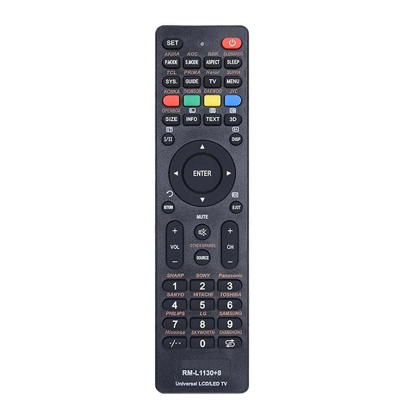 Universal Remote Control for Television RM-L1130+8 ABS Replacement Smart Television Soft Button English