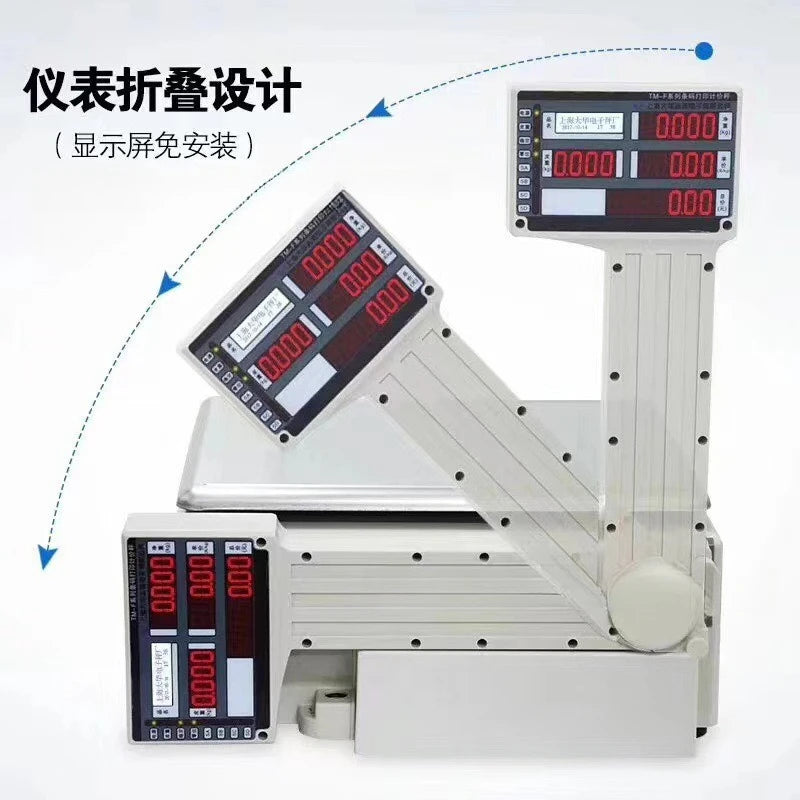 Electronic scale barcode label TM-F fruit shop supermarket snack cash register scale electronic scale English version