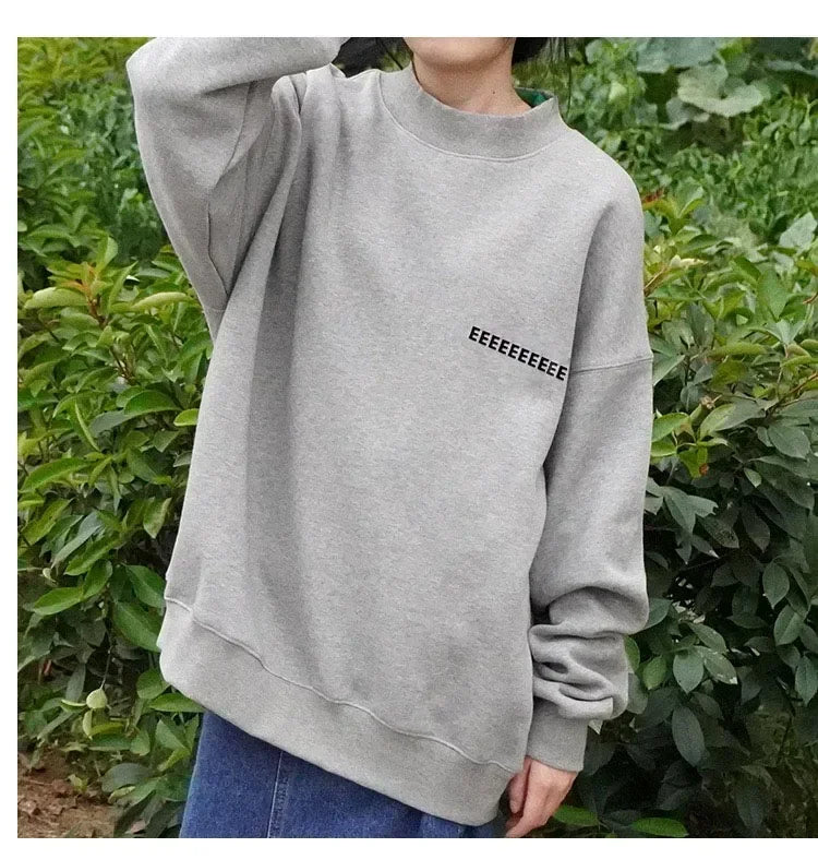 Fashion Double Line Matching Set Men's Drawstring Pants Luxury Design Plush Letter Pants High Street Couple Oversized Pants Set
