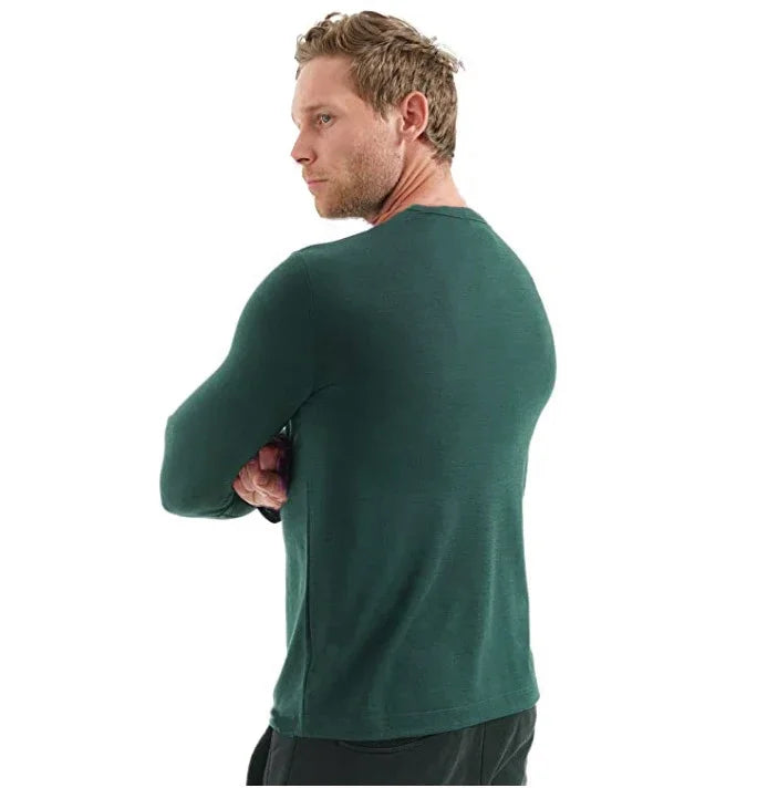100% Merino Wool Thermal Underwear Men Merino Wool Base Layer Shirt 240G Winter Warm Wicking Breathable Anti-Odor USA Size