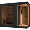 Design Solid Wood Electric Sauna Room Outdoor Smart Dry Steam for 2-6 People Control Panel Heating 5-Year Warranty Customized