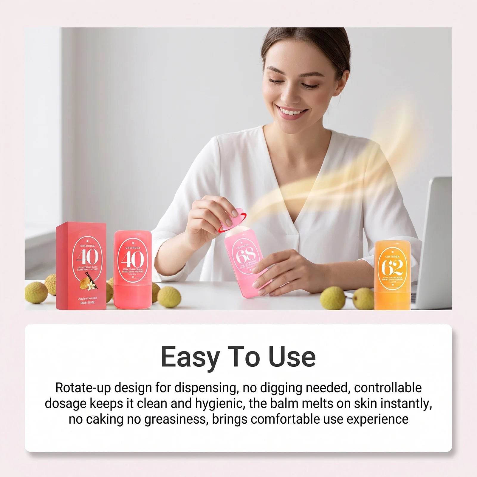 3 Jelly Solid Perfume Balm Set Natural Deodorant Scent Long Lasting Portable Travel Daily Commute Date Women Men Unisex