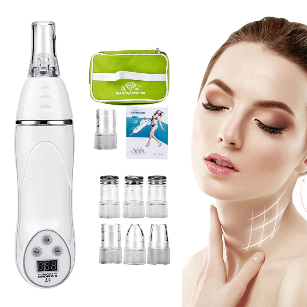 Dermabrasion Exfoliating Blackhead Acne Pore Remove Facial Skin Care Beauty Machine Rechargeable Face Diamond Pen Home Beauty