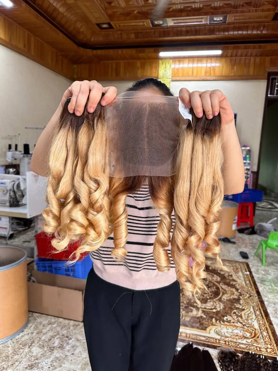 High Quality Vietnamese Blonde 613 Double Drawn Machine Double Weft Raw Virgin Cuticle Aligned Weave Bundles Bouncy Virgin Human