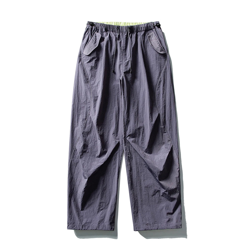 Men Women Outdoor Lightweight Quick Dry Loose Casual Sport Wide Leg Cargo Pant Couple Streetwear Hiking Track Techwear Trousers