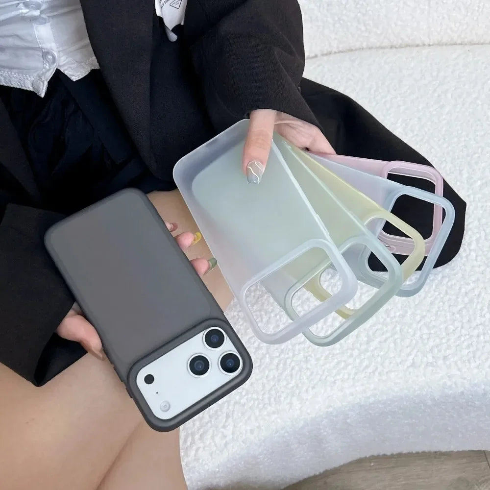 Ultra Thin Matte Transparent Soft Phone Case For iPhone 17 Air 16 15 14 Plus 13 12 11 Pro Max Luxury TPU Silicone Protect Cover