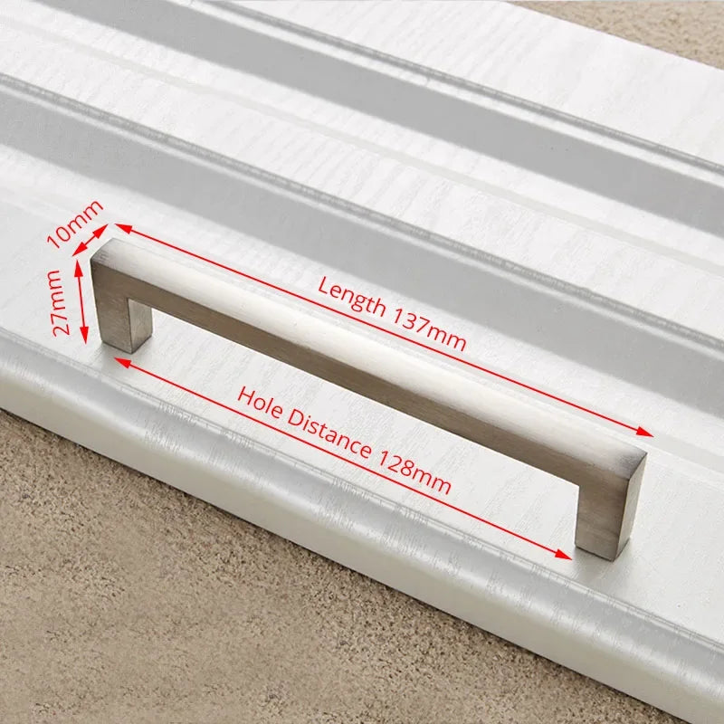 Modern Cabinet Handles Kitchen Door Handles Drawer Knobs Aluminum Alloy Wardrobe Door Handles Brushed Modern Style Hardware