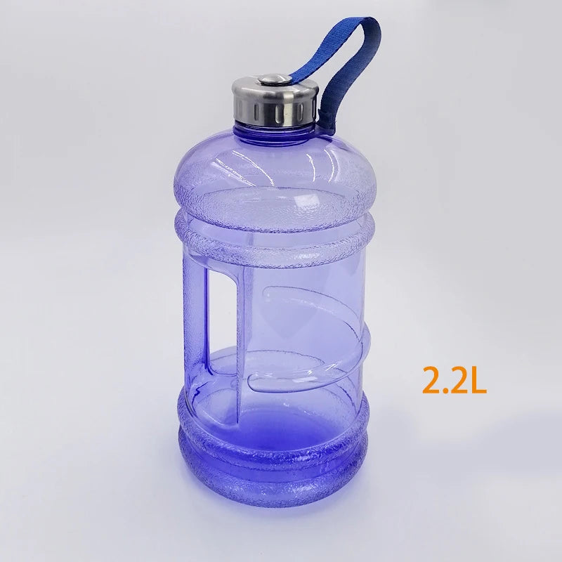 2.2L 1PCS New Large Sports Water Bottle Plastic Portable Travel Cups for Gym Fitness Outdoor Protein Shaker Cold Drink Container