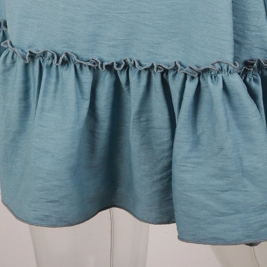 Sexy Strapless Floral  Waist Dress Cross-Border Elegant Cotton Blend Wrap Chest Style No Sleeve Summer New Arrival