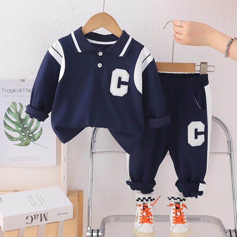 New Spring Autumn Baby Girls Clothes Suit Children Boys T-Shirt Pants 2Pcs/Sets Toddler Costume Infant Outfits Kids Tracksuits